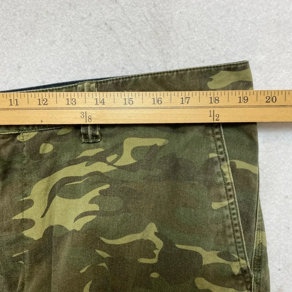 Quiksilver Shorts Mens 38 Green Camo AQYWS00063 Cargo Cotton Utility Rugged